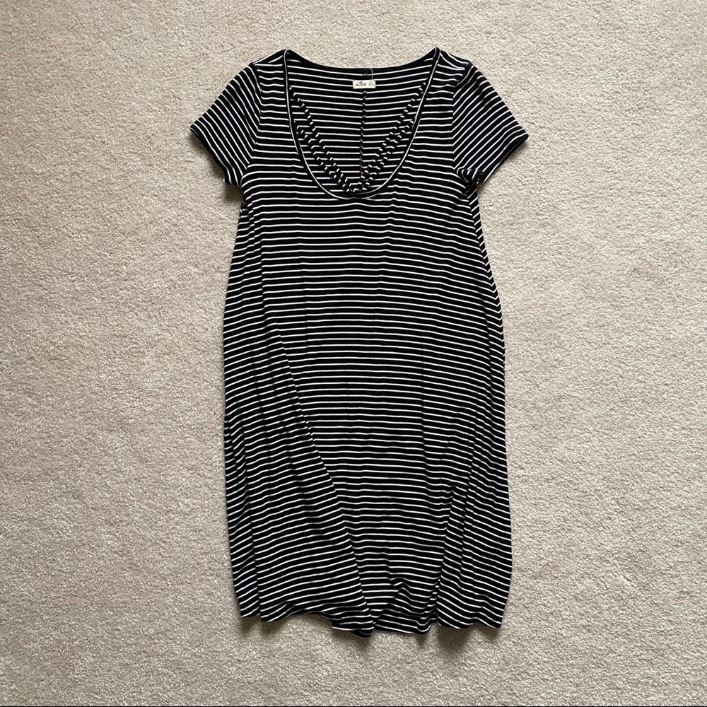 Hollister Strappy Striped T-Shirt Dress
